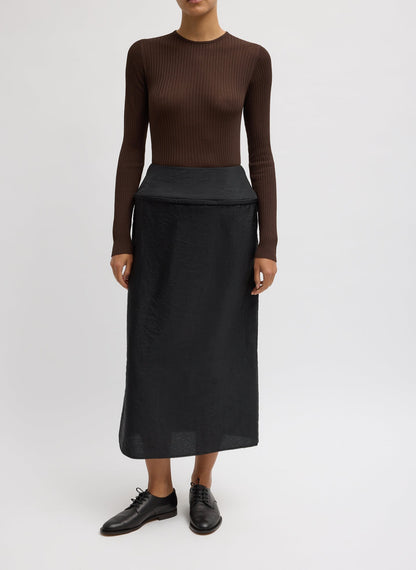 Chassis Hoop Pencil Skirt Black - Tibi