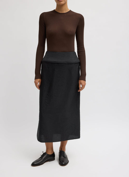 Chassis Hoop Pencil Skirt Black - Tibi