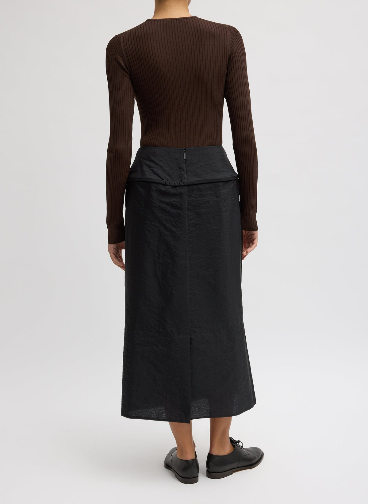 Chassis Hoop Pencil Skirt Black - Tibi