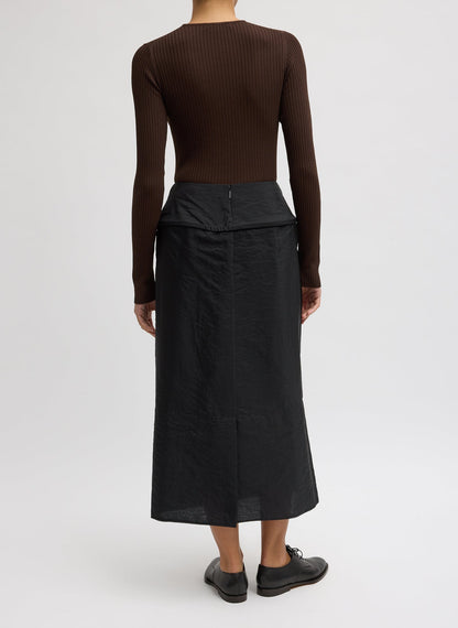 Chassis Hoop Pencil Skirt Black - Tibi