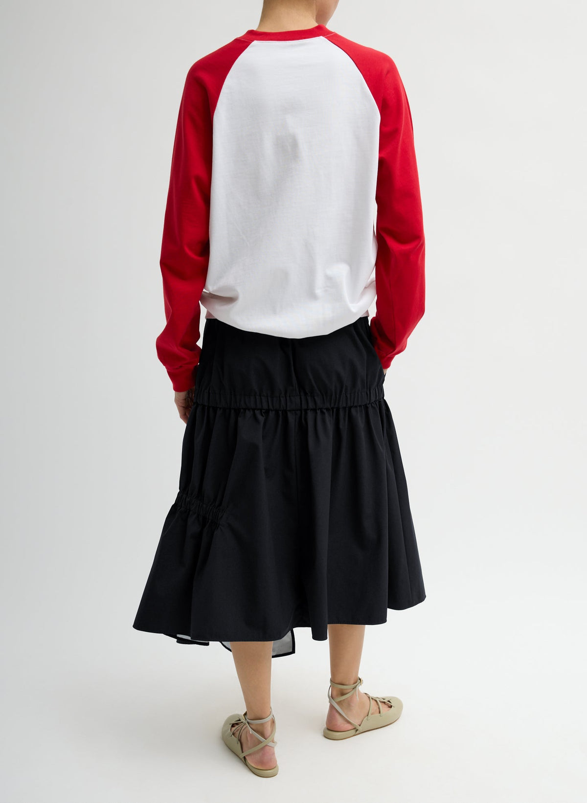 Tech Suiting Asymmetrical Skirt Black - Tibi