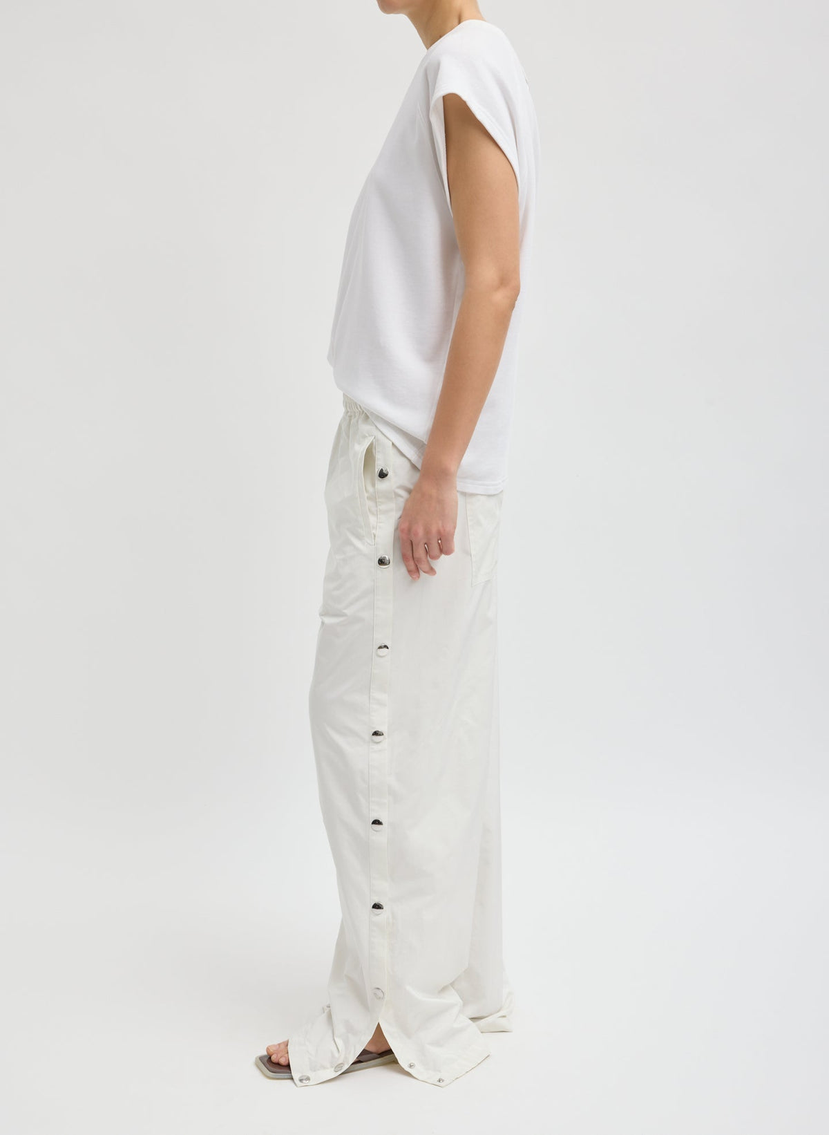 Nylon Snap Jogger White - Tibi