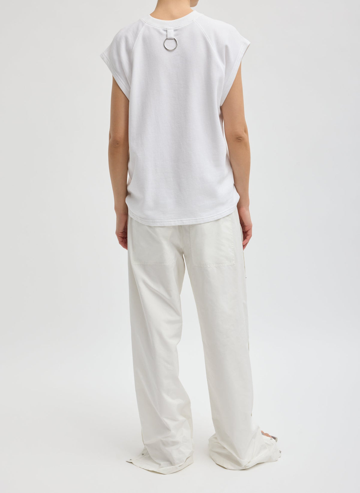 Nylon Snap Jogger White - Tibi