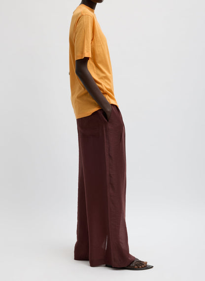 Summer Voile Stella Pant With Slit Detail Russet Brown - Tibi