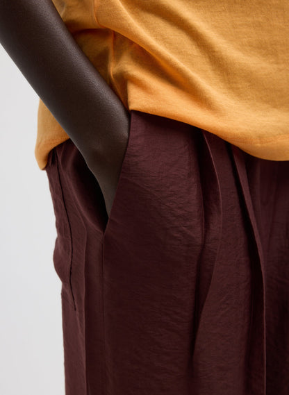 Summer Voile Stella Pant With Slit Detail Russet Brown - Tibi