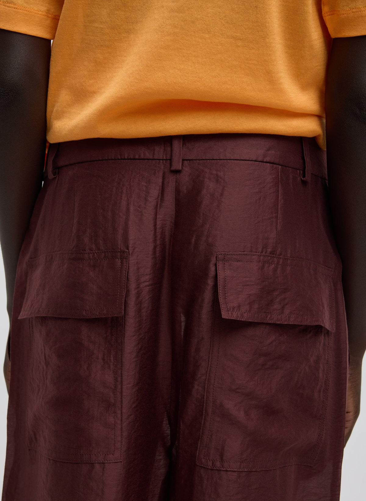Summer Voile Stella Pant With Slit Detail Russet Brown - Tibi