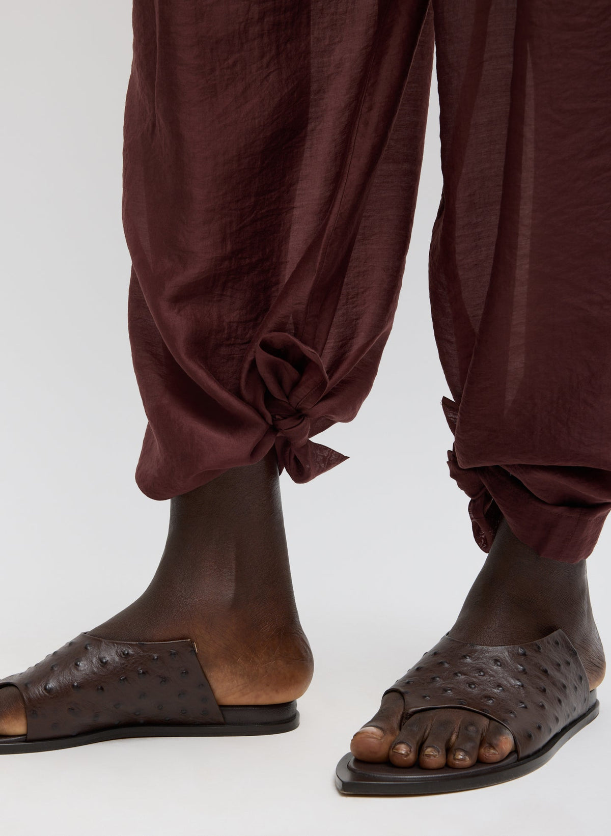 Summer Voile Stella Pant With Slit Detail Russet Brown - Tibi
