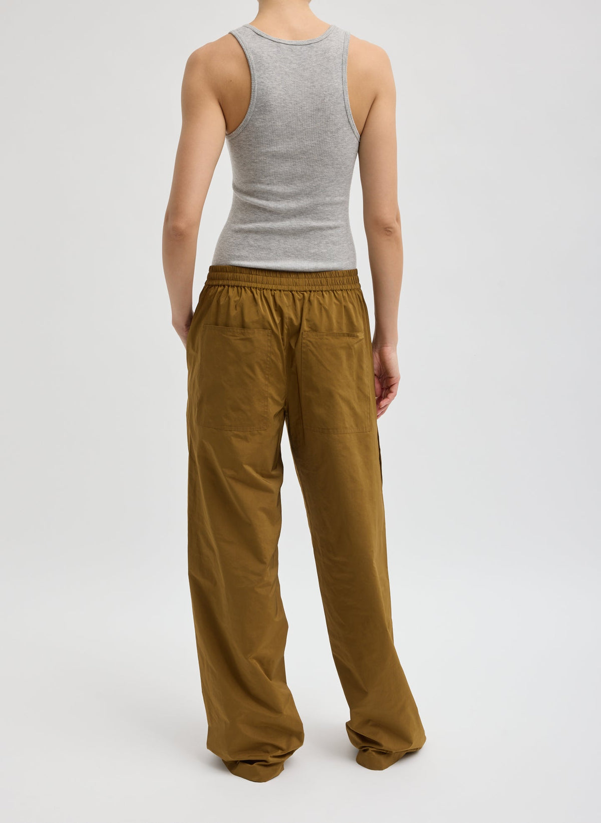 Nylon Snap Jogger Loden - Tibi