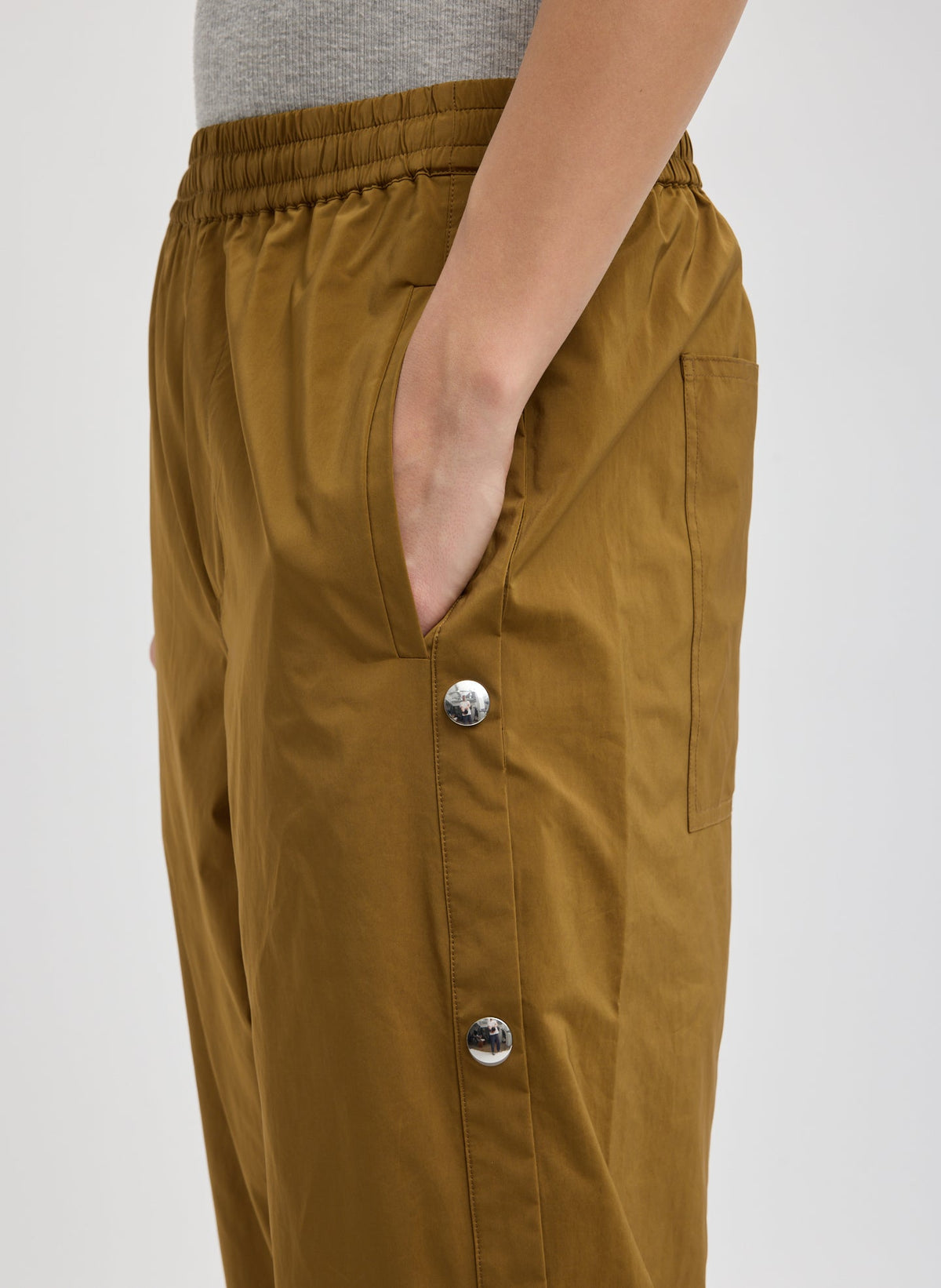 Nylon Snap Jogger Loden - Tibi