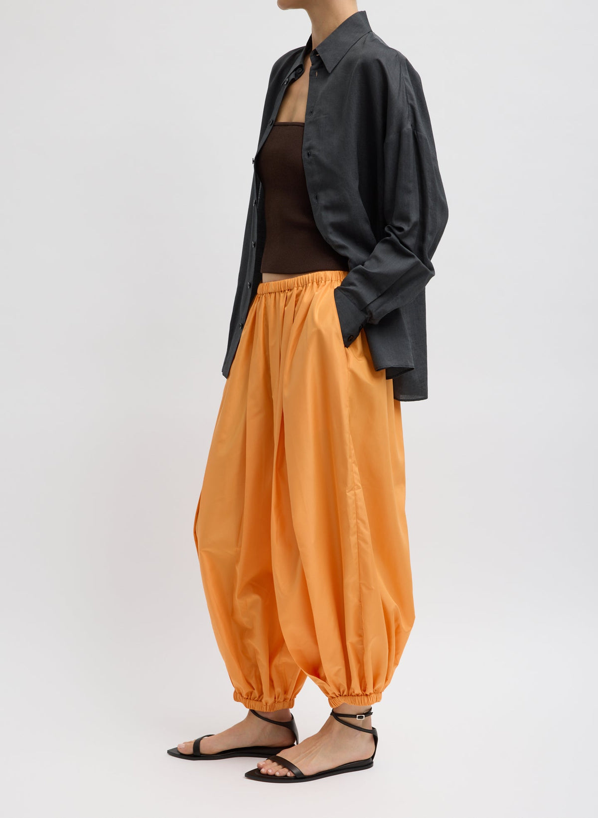 Summer Nylon Zeppelin Pant Orange - Tibi