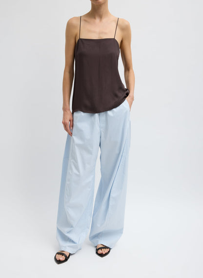 Garment Dyed Silky Cotton Winslow Pull On Pant Pale Blue - Tibi