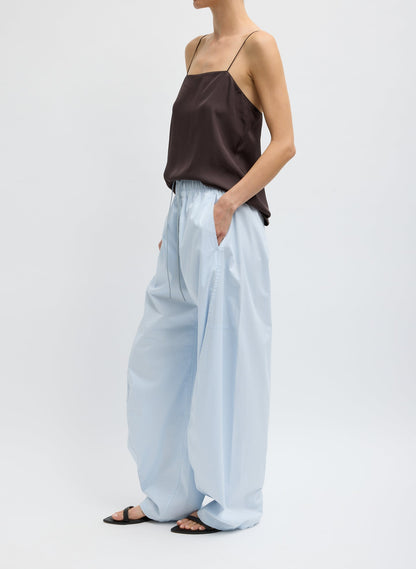Garment Dyed Silky Cotton Winslow Pull On Pant Pale Blue - Tibi