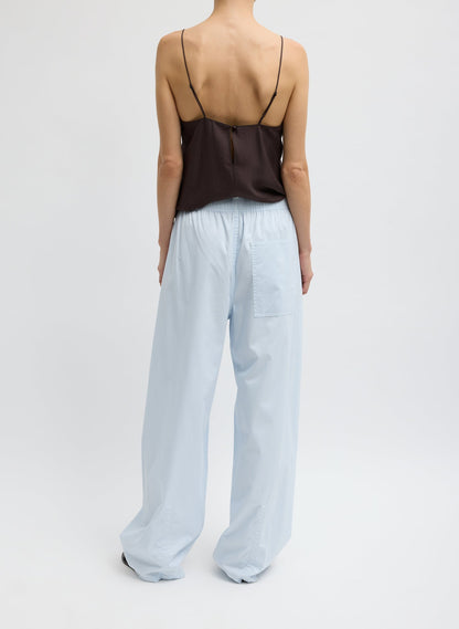 Garment Dyed Silky Cotton Winslow Pull On Pant Pale Blue - Tibi