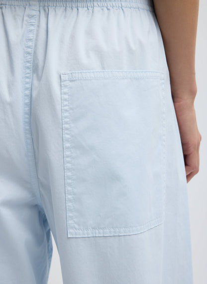 Garment Dyed Silky Cotton Winslow Pull On Pant Pale Blue - Tibi