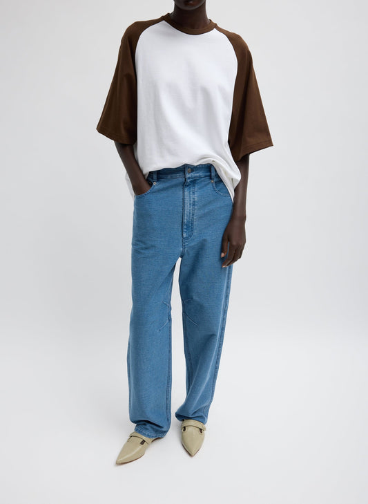 Denim Interlock Mica Jean Classic Blue - Tibi