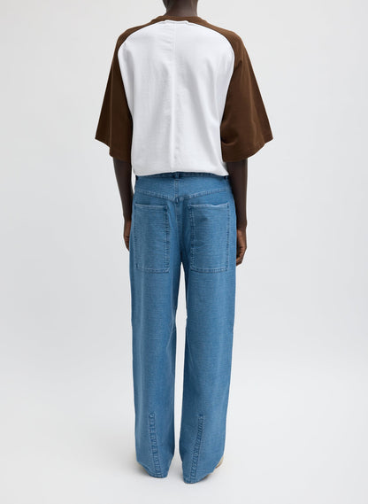 Denim Interlock Mica Jean Classic Blue - Tibi