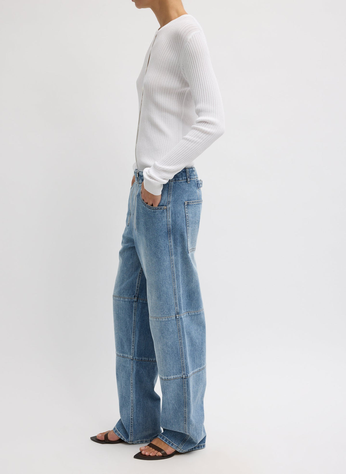 Classic Wash Denim Fischer Jean Classic Blue - Tibi