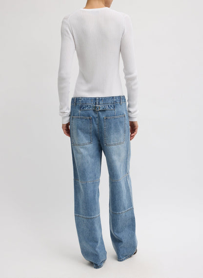 Classic Wash Denim Fischer Jean Classic Blue - Tibi