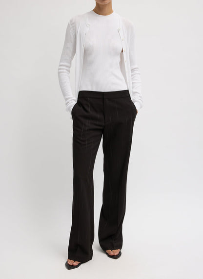 Viscose Suiting Isaac Pant Black Multi - Tibi