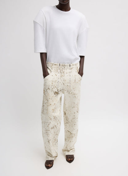 Calcimin Denim Fischer Jean Ivory Multi - Tibi