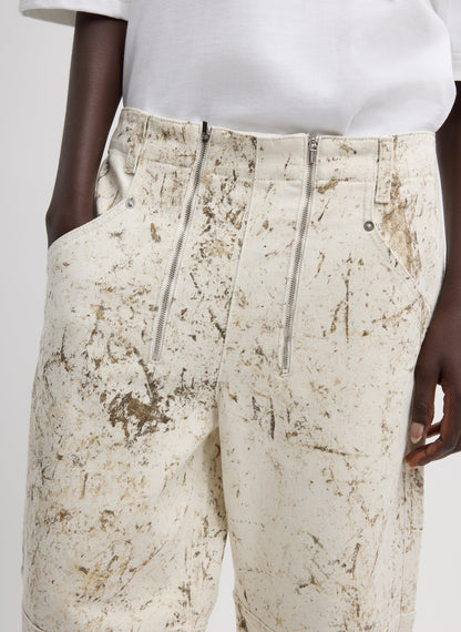 Calcimin Denim Fischer Jean Ivory Multi - Tibi