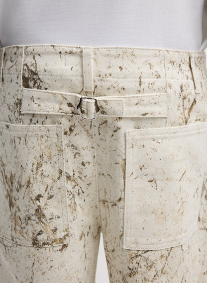 Calcimin Denim Fischer Jean Ivory Multi - Tibi