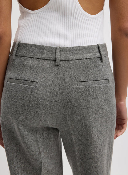 Structured Wool Zip Front Trouser Grey Multi - Tibi