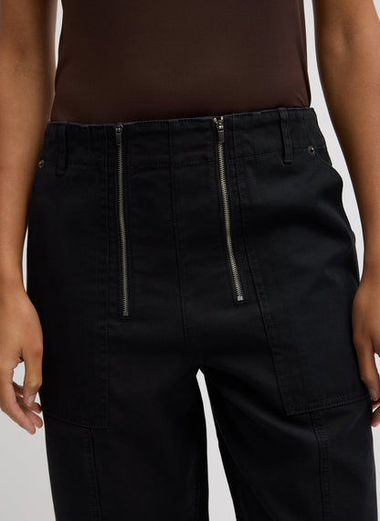 Patchwork Twill Cargo Fischer Jean Black - Tibi