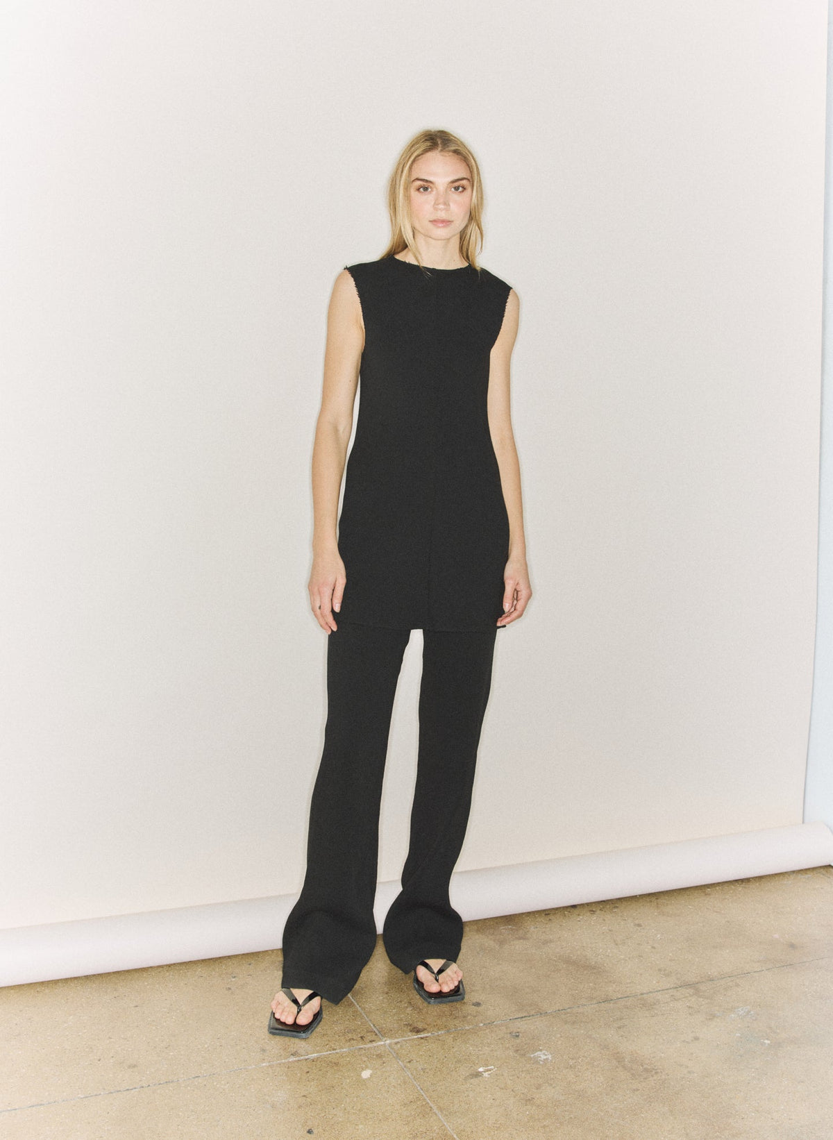 Viscose Plisse Corbit Pant Black - Tibi