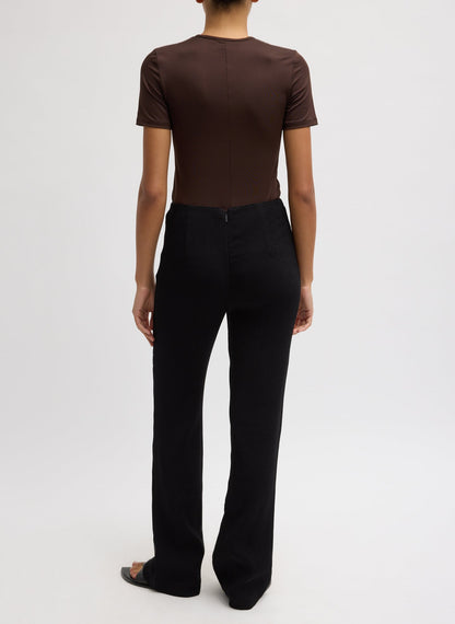 Viscose Plisse Corbit Pant Black - Tibi