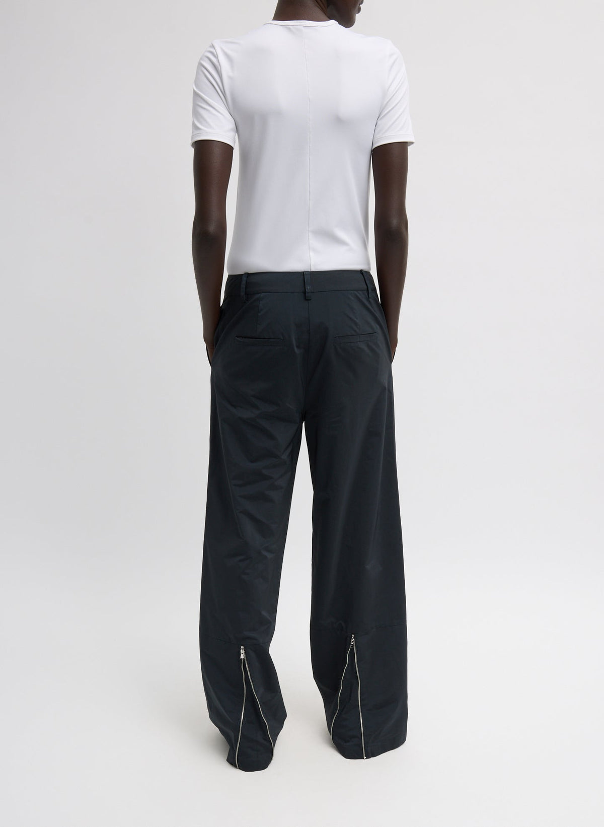 Nylon Zipper Trouser Black - Tibi