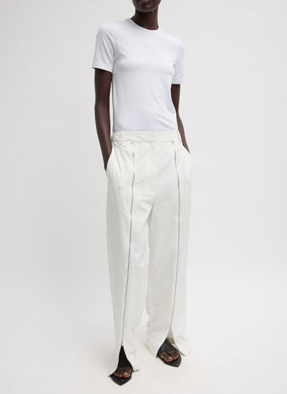 Nylon Zipper Trouser White - Tibi