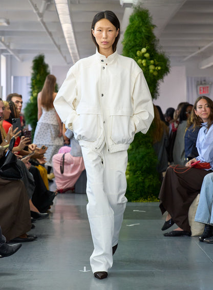 Patchwork Twill Cargo Fischer Jean White - Tibi