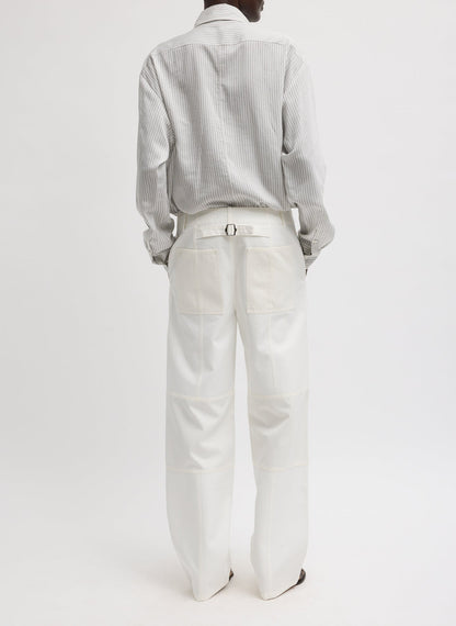 Patchwork Twill Cargo Fischer Jean White - Tibi