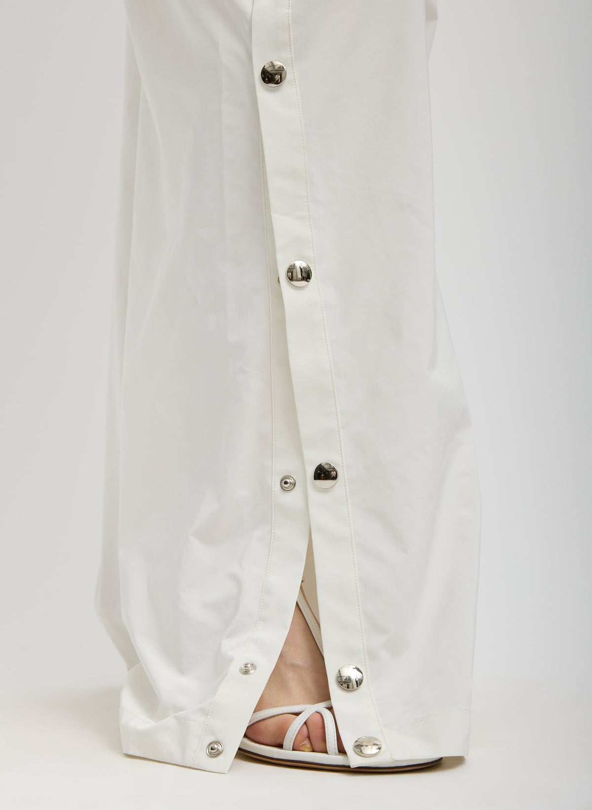 Nylon Snap Pull On Jogger White - Tibi