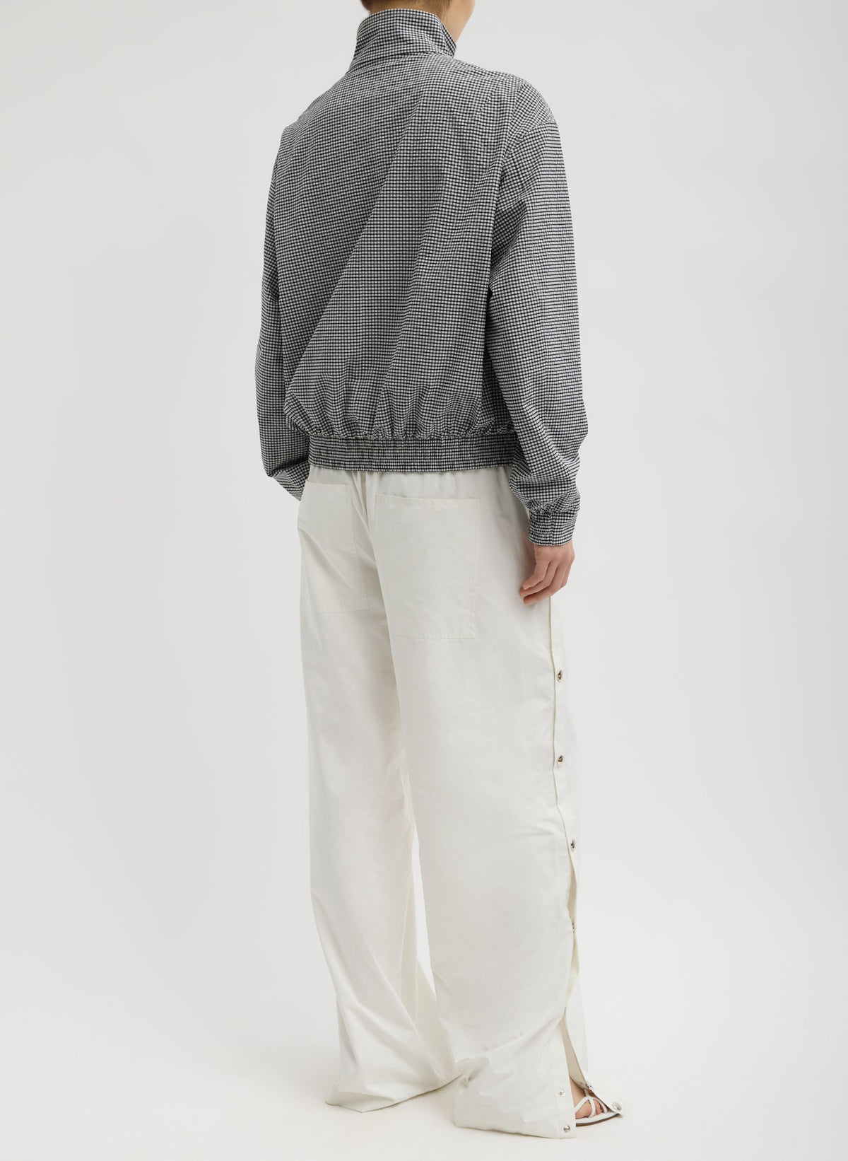 Nylon Snap Pull On Jogger White - Tibi