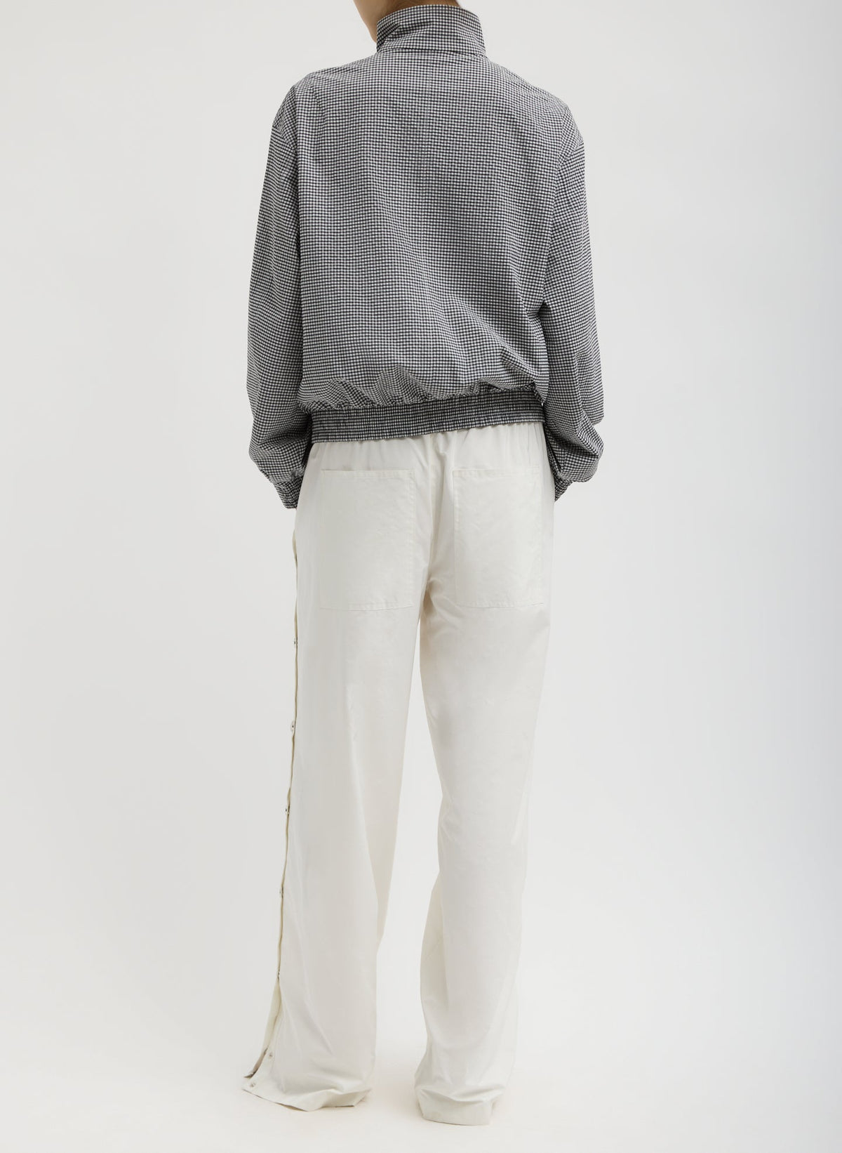 Nylon Snap Pull On Jogger White - Tibi