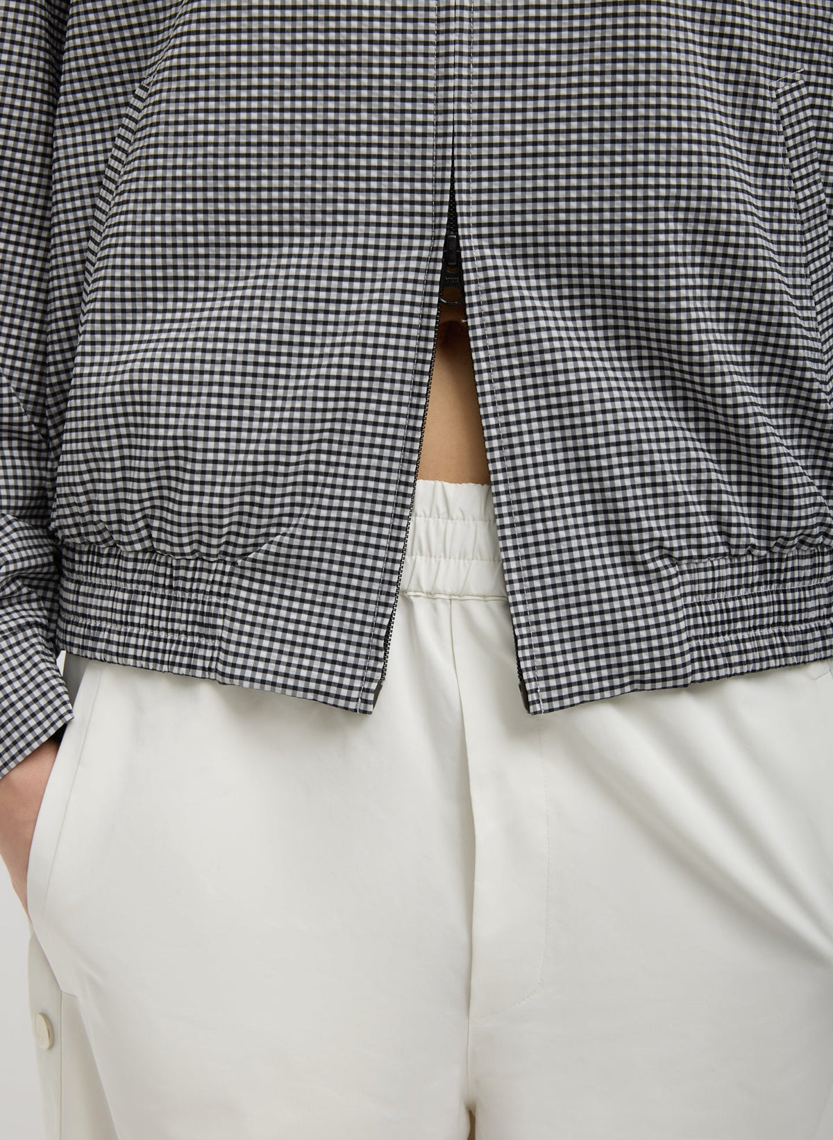 Nylon Snap Pull On Jogger White - Tibi