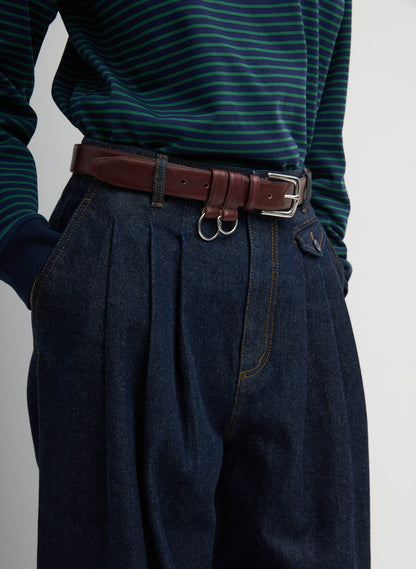 Indigo Denim Triple Pleat Jean Indigo - Tibi