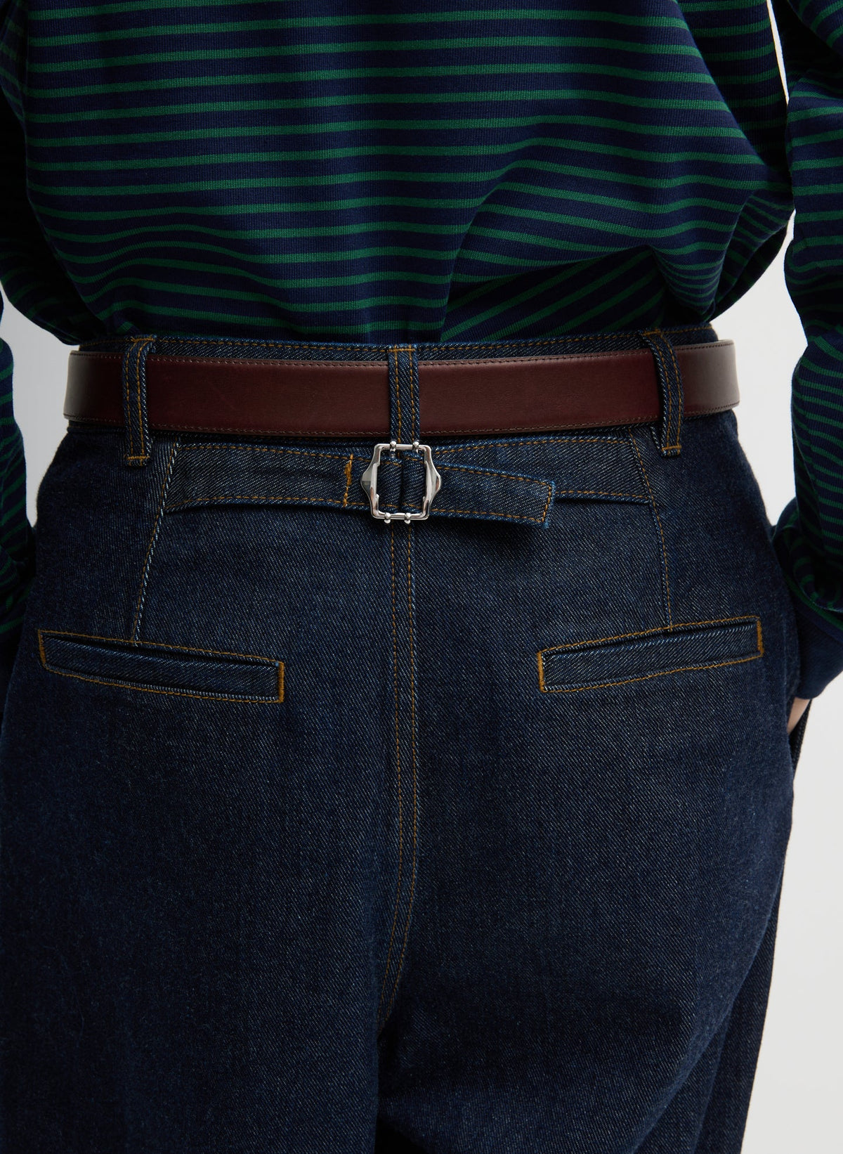 Indigo Denim Triple Pleat Jean Indigo - Tibi