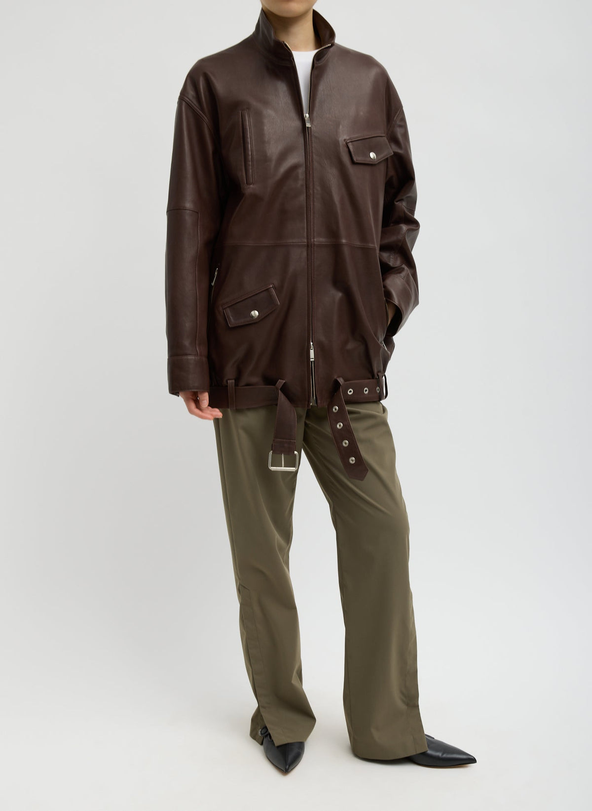 Tech Suiting Mark Trouser Dark Hazelnut - Tibi
