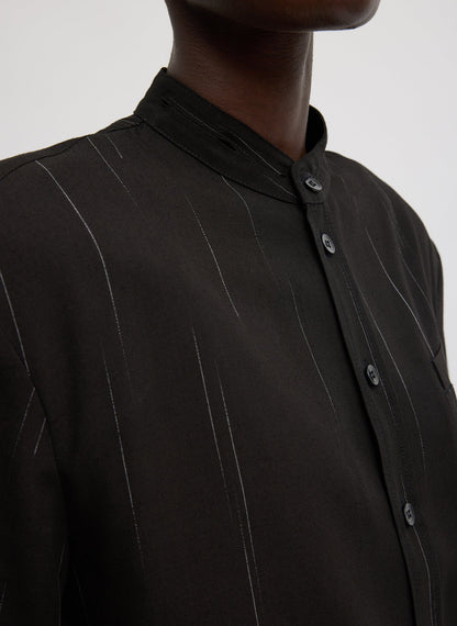 Viscose Suiting Detached Shirt Black Multi - Tibi