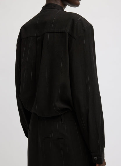 Viscose Suiting Detached Shirt Black Multi - Tibi