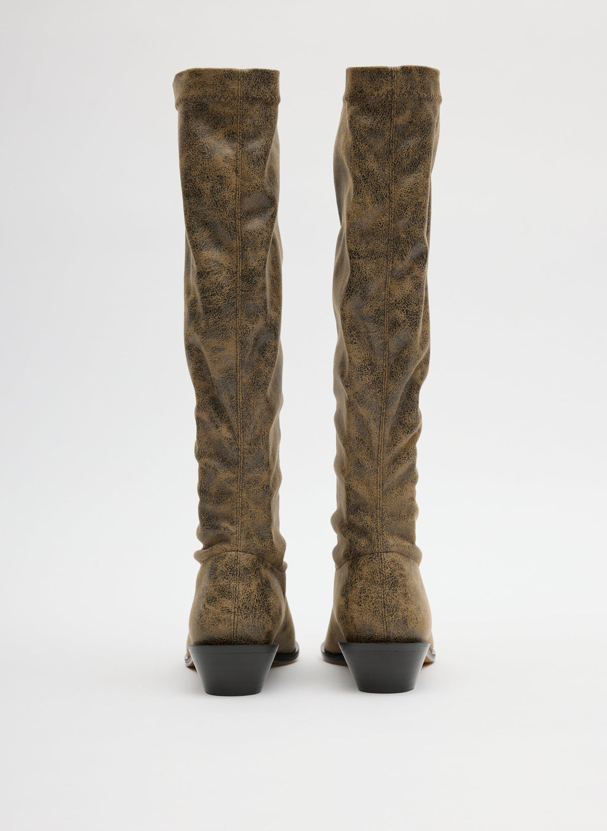 Distressed Bronson Boot - Regular Calf Black/Tan Multi - Tibi