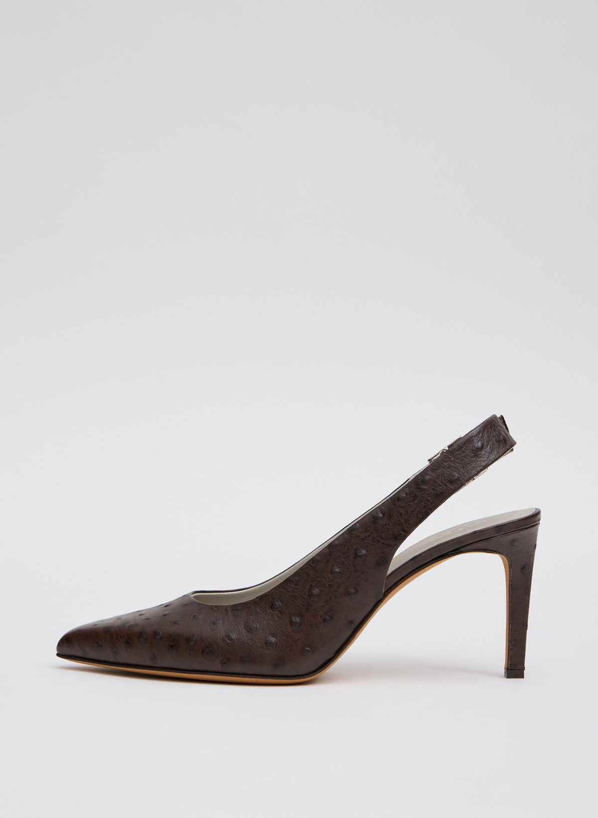 Ostrich Print Reyner Pump Dark Brown - Tibi