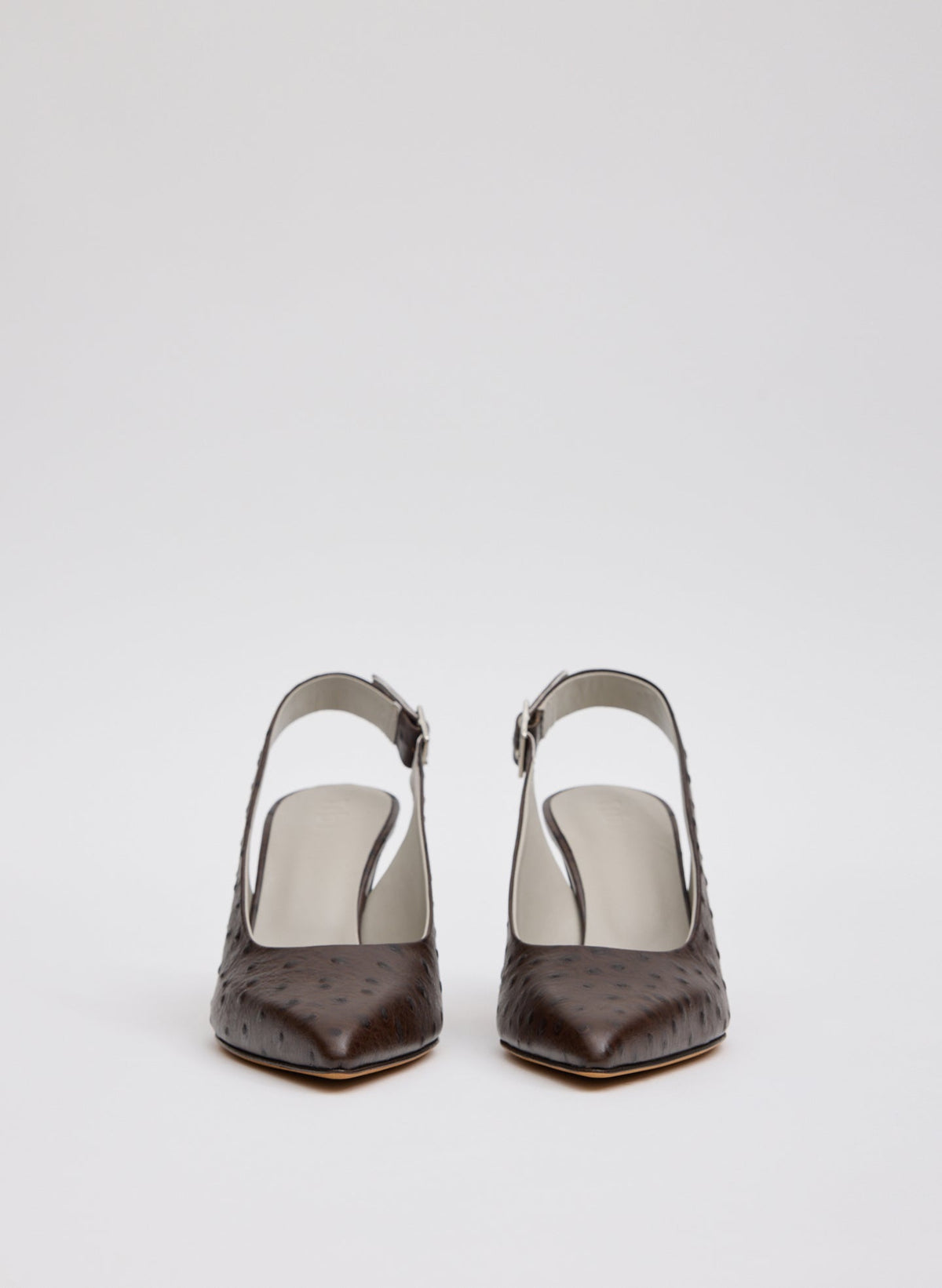 Ostrich Print Reyner Pump Dark Brown - Tibi