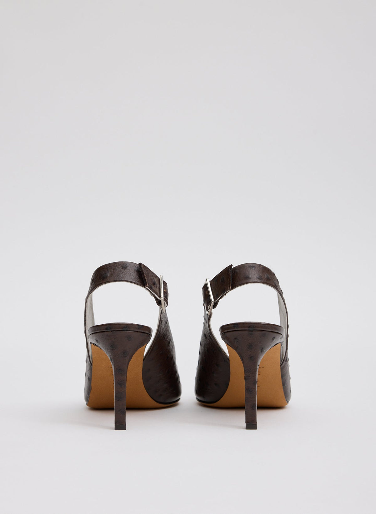 Ostrich Print Reyner Pump Dark Brown - Tibi