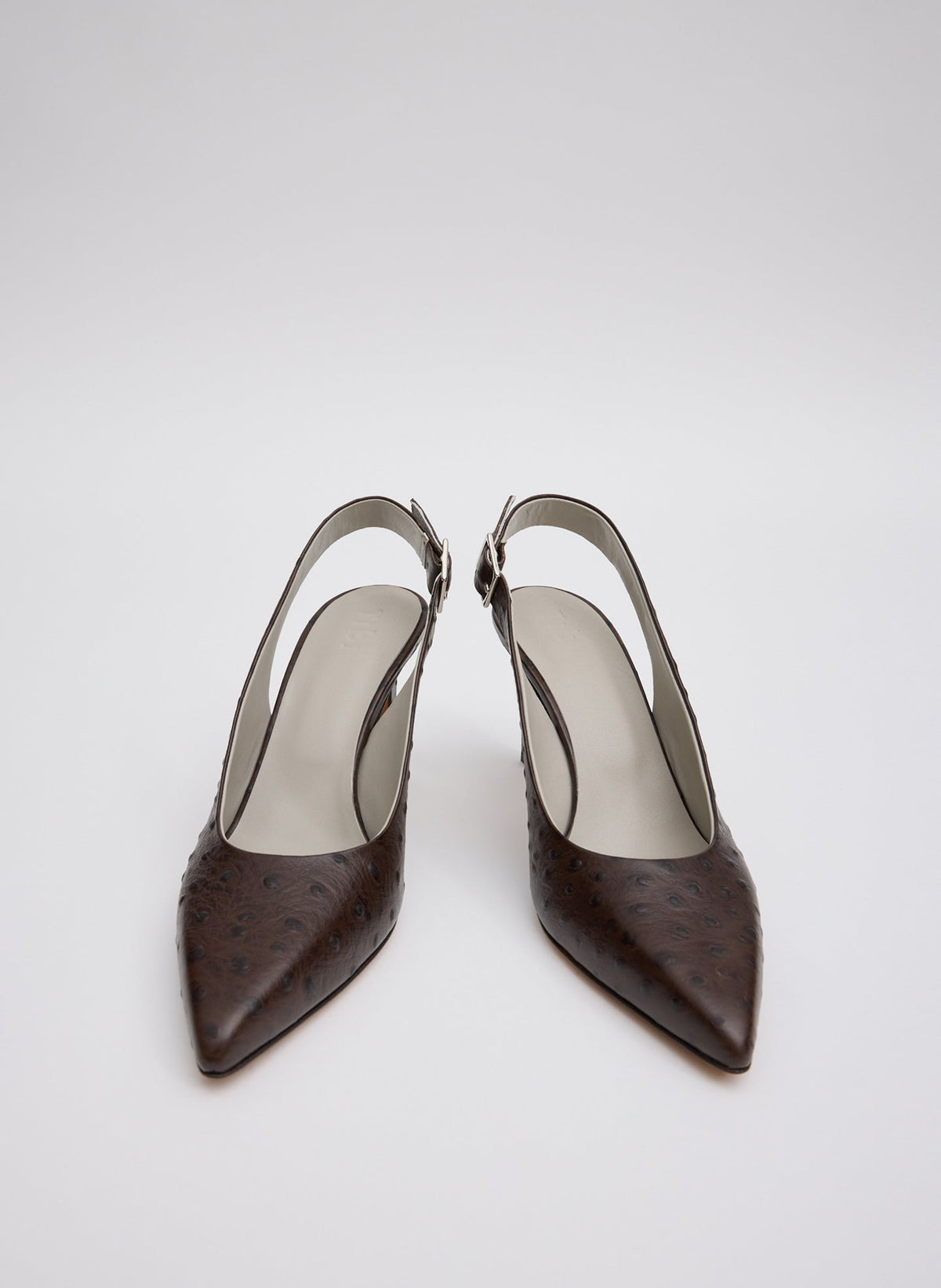 Ostrich Print Reyner Pump Dark Brown - Tibi