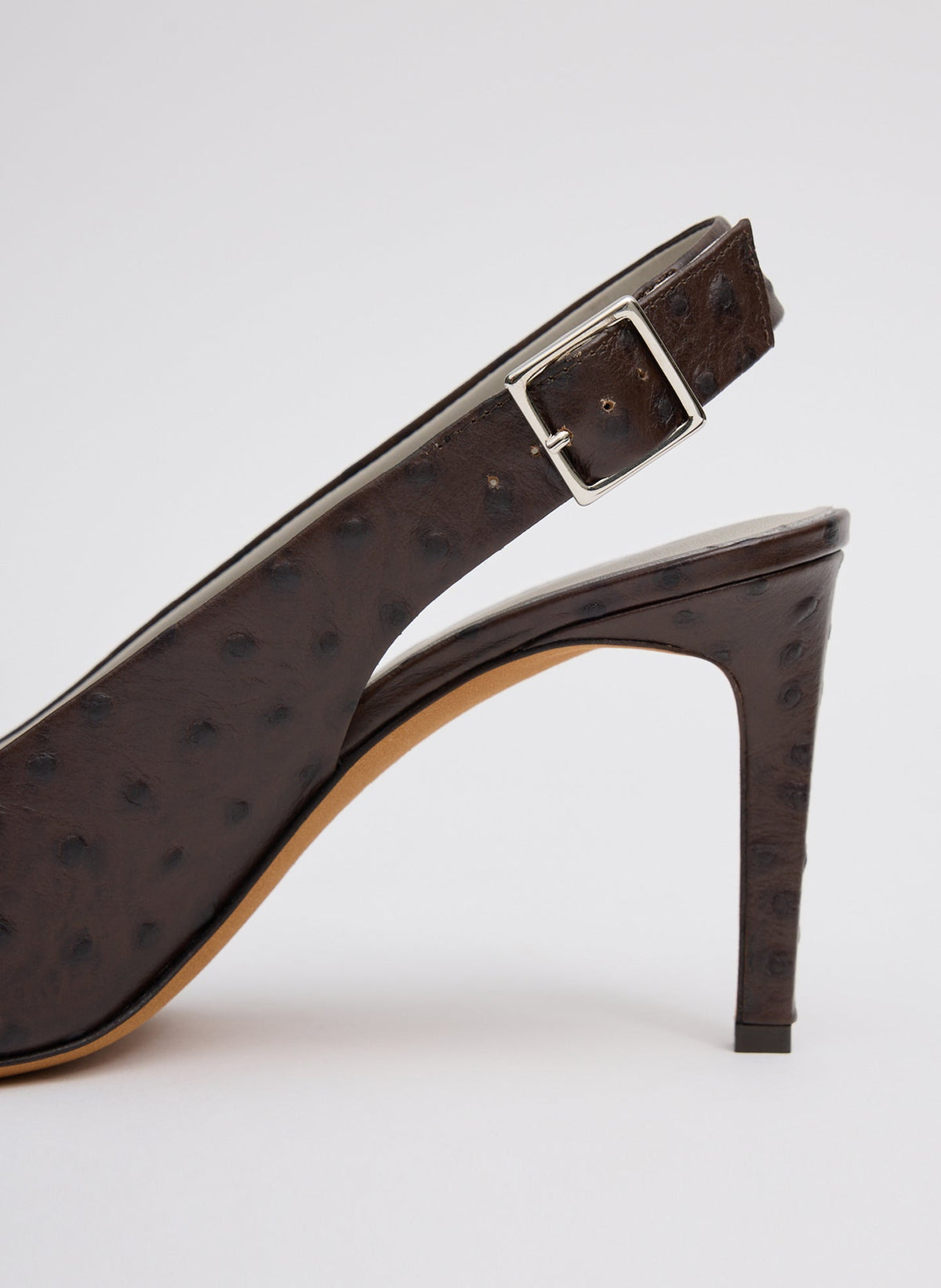 Ostrich Print Reyner Pump Dark Brown - Tibi