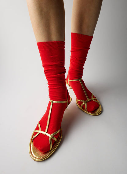 Christopher Metallic Nappa Heel Gold - Tibi